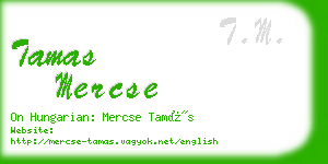 tamas mercse business card